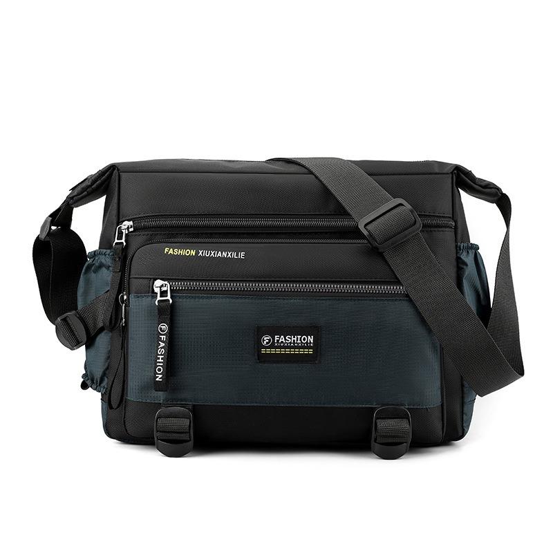 

Новая мужская одноплечевая сумка через плечо водонепроницаемая и износостойкая ткань Оксфорд большой вместимости сумка-мессенджер темно-синий