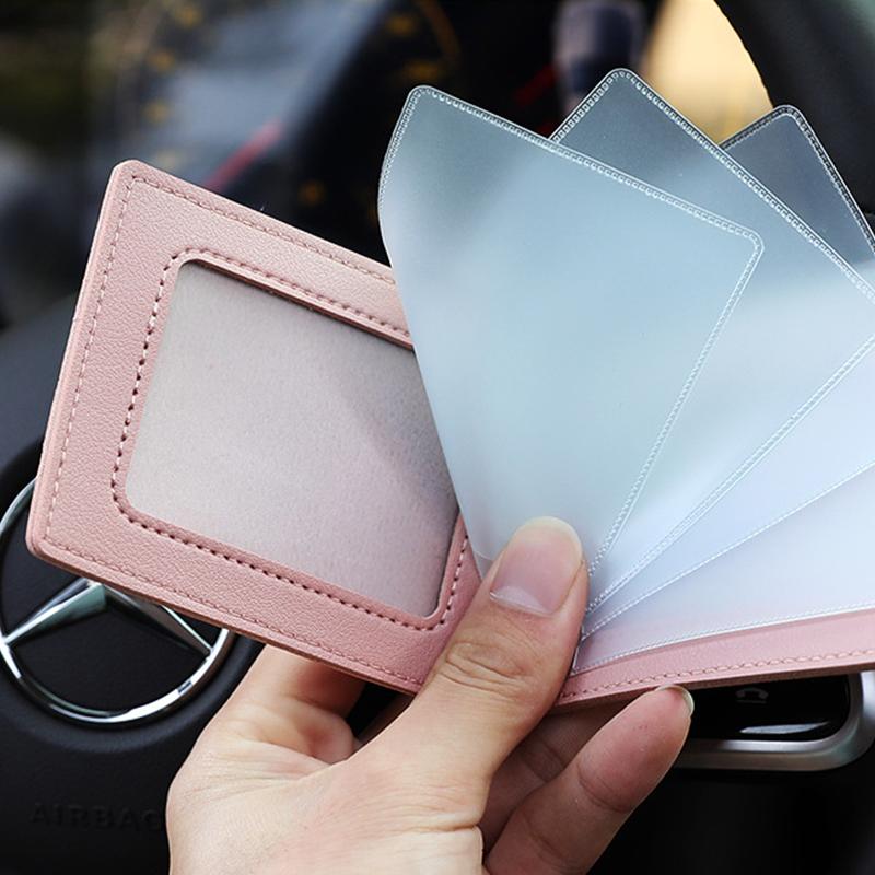 PU Leather Credit Card Case Car Driving Documents Protective Case For Mitsubishi Asx Lancer Outlander Pajero Ralliart