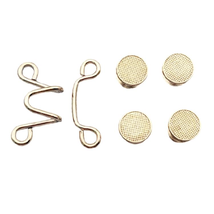 Detachable Jeans Button Pins No Sewing Required Trousers Waist Tightener Metal Waist Buckles Trouser Button Pins