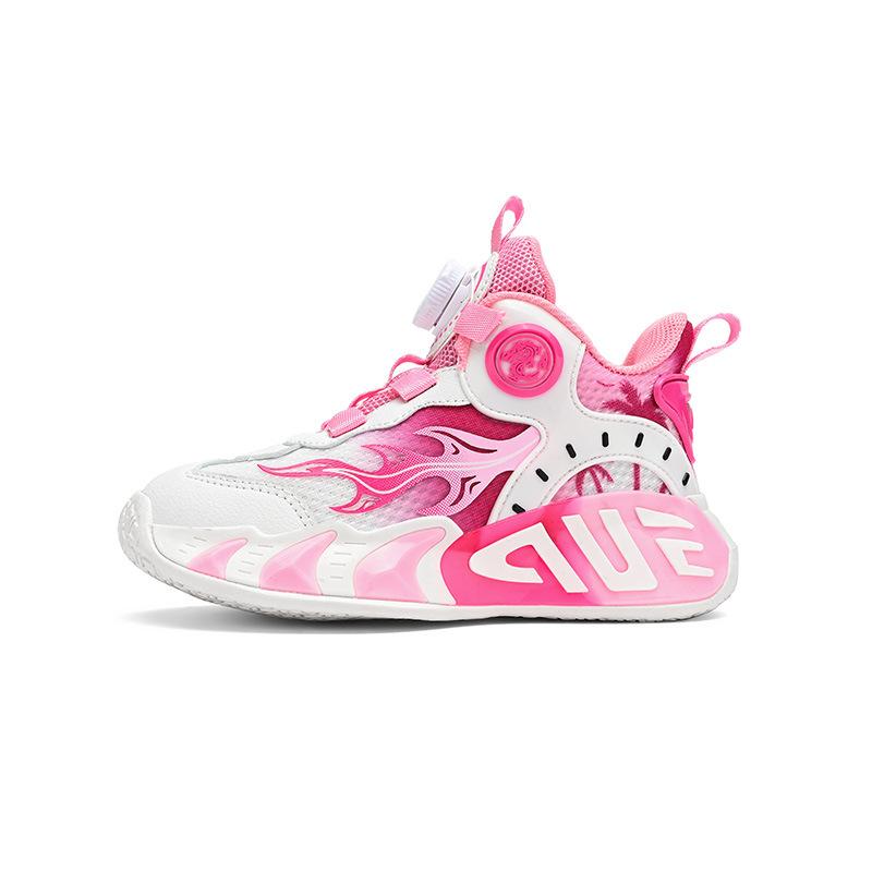 Children's Sports Shoes Boys' Shoes 2025 New Running Single Net Basketball Shoes Breathable Medium and Large Children's Boys Non-slip