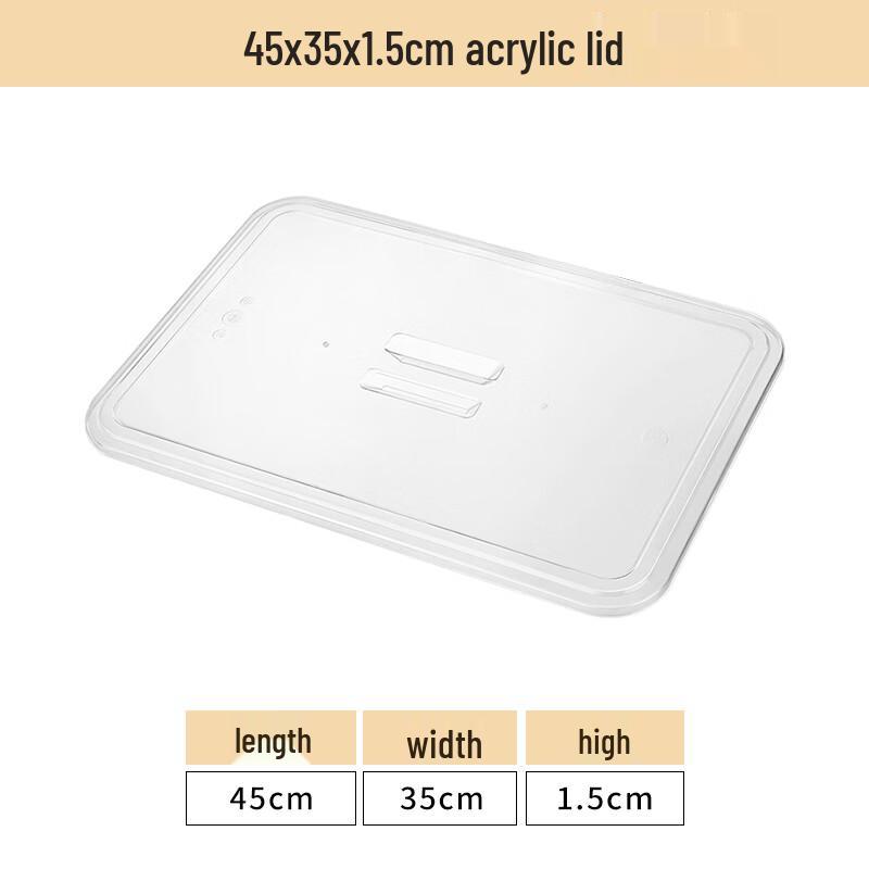 Wuhe Rectangular 45x35cm Transparent Acrylic Tray Lid