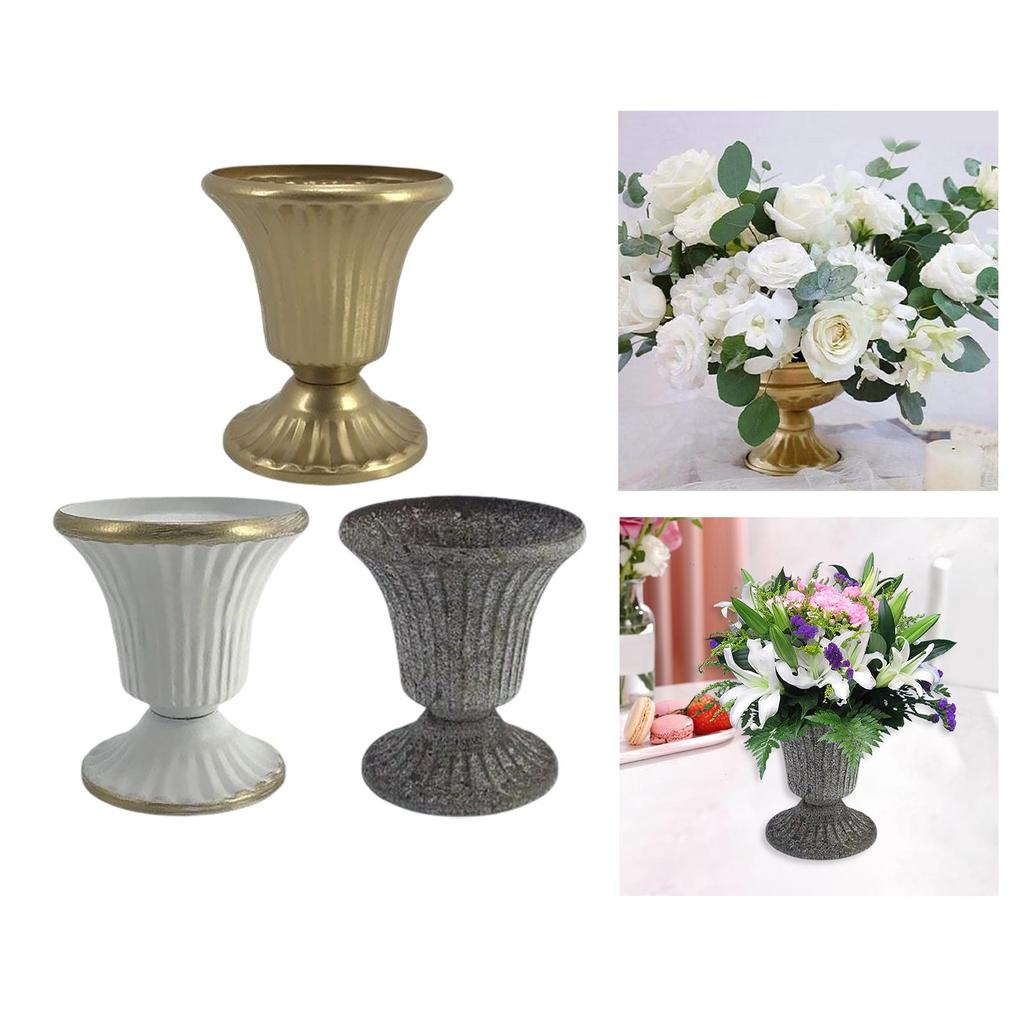 European Style Flower Vase Farmhouse Pot Wrought Iron Plant Pot Arrangement
