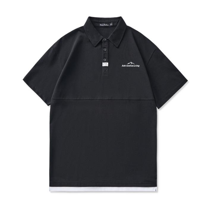 Men's Summer New Loose Short-sleeved POLO Shirt Men's Lapel Thin Short T-top