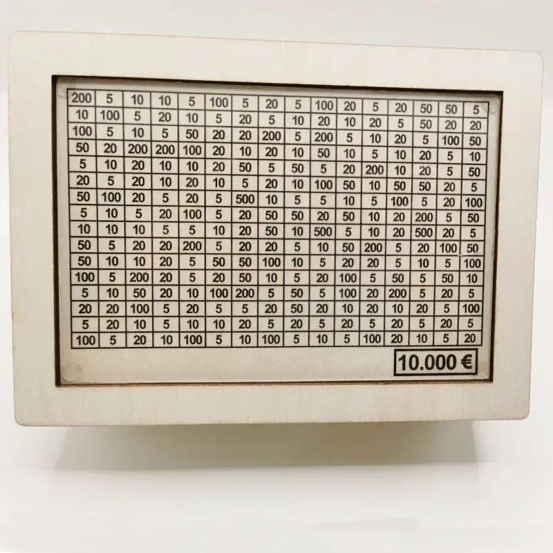 

Скринька, скарбничка, дерев’яна скарбничка, багаторазова скарбничка з ціллю заощадження та номерами, які потрібно перевірити, допомагають Звичка заощаджувати