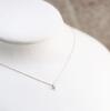 Diamond Necklace K10 Gold Small Gift sparkle of [Soy] (0.05ct / / / Through) Elegant, Delicate, (April Birthstone) (Sophisticated diamond) (Pink Gold)