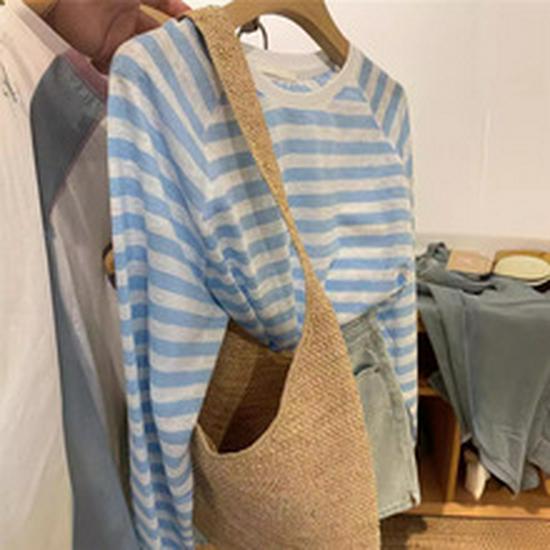 White Layered Modal Slouchy T-Shirt: Long-Sleeve, Slim Fit, Sheer, Sun Protection, Autumn/Winter.