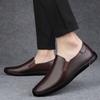 Fashion Breathable Outdoor Slip on Casual Shoes for Male Work Office Driving Sneakers Mens Leather Loafers Non Slip Walking Flats