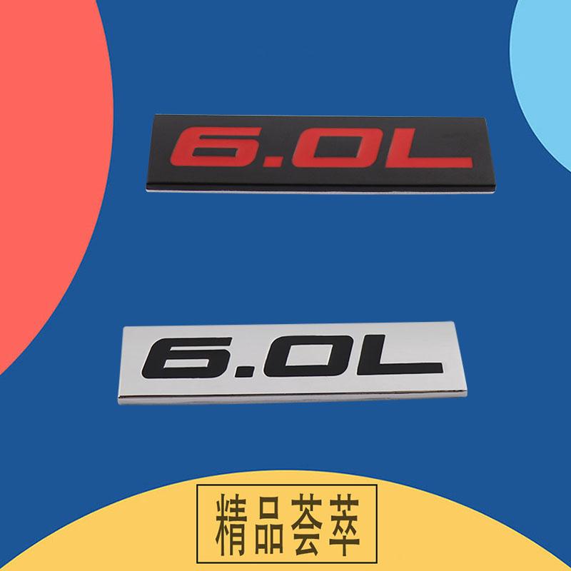 Premium 6.0L 6.0 L for Universal Car Engine Hood Fender Trunk Tail Rear Bonnet Nameplate Decal Emblem Badge Sticker