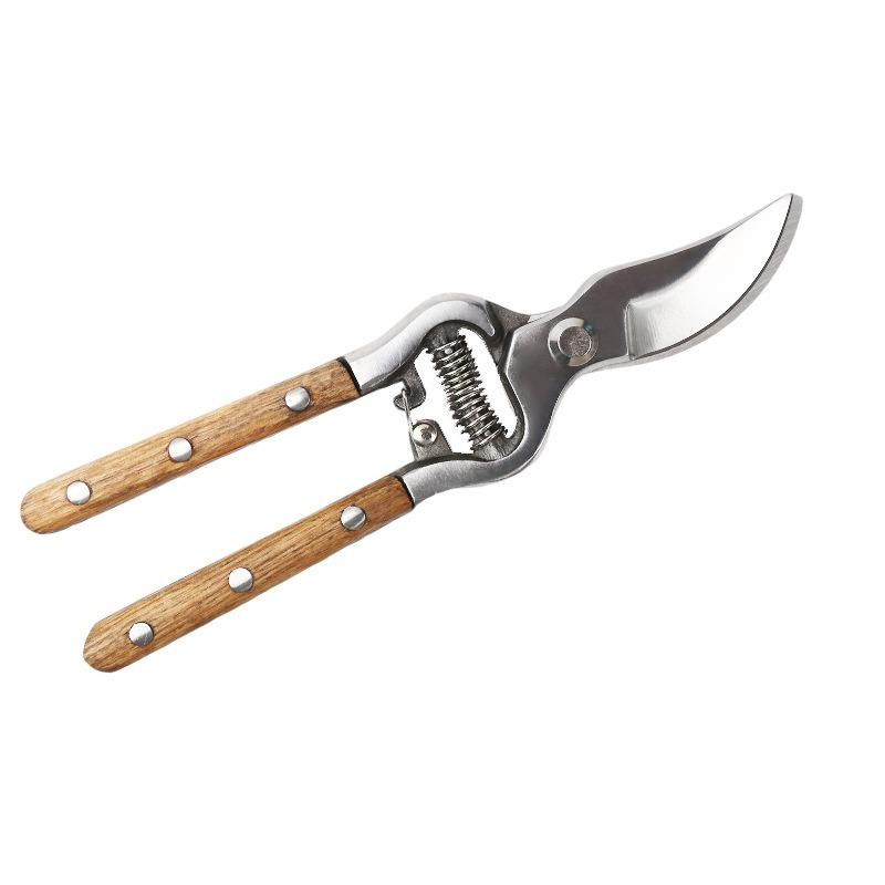 1PC wooden handle pruning shears, gardening shears, fruit tree branch shears, gardening flower art shears, labor-saving thick branch shears