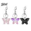 Lightweight Key Holder Keychain Pendant Rhinestones Inlaid Gradient Butterfly Shape