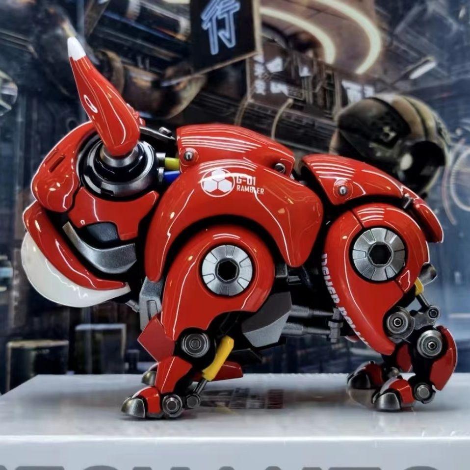 Mechanical Dog Figure Doll Cartoon Anime Bulldog Joint Movable Cute Pet Tide Play Office Model Car Ornament Gift Kids Funny Toy