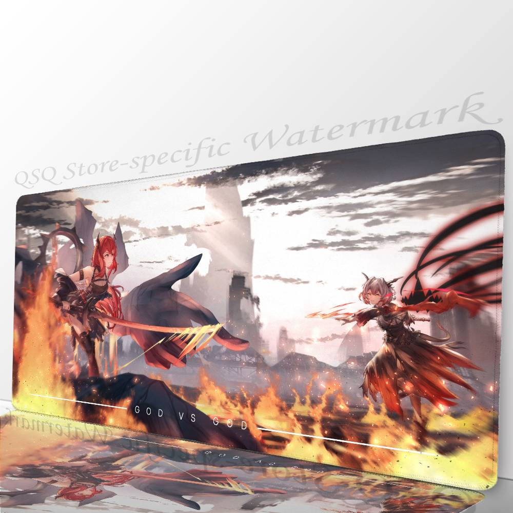 Surtr Animated Game A-Arknights Mousepad Mouse Mat Desk Mat With Pad Gaming Accessories Prime Gaming XXL Keyboard Pad Padding