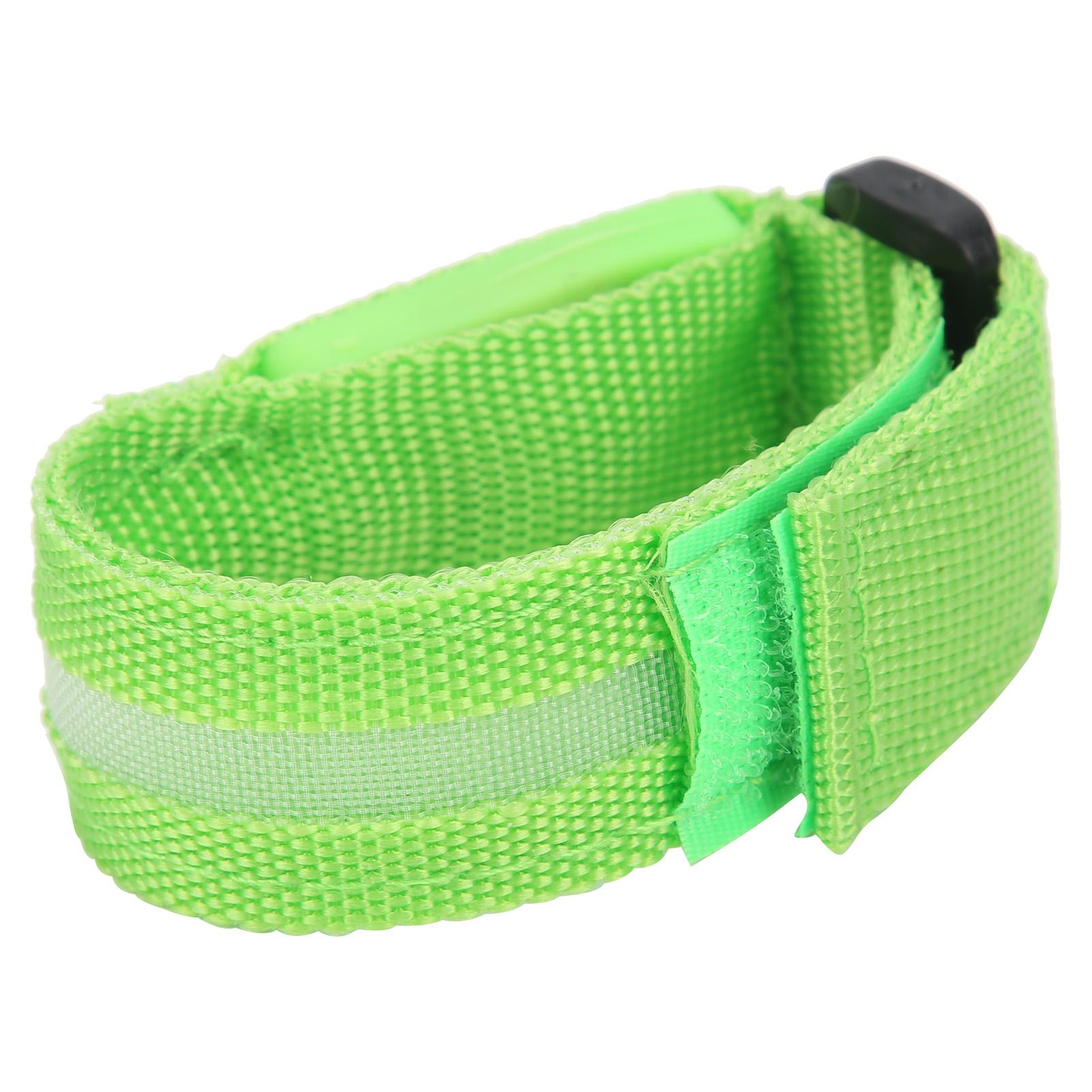 

Outdoor Running LED Armband Adjustable Flashing Wristband Cycling Light up BraceletGreen зелёный