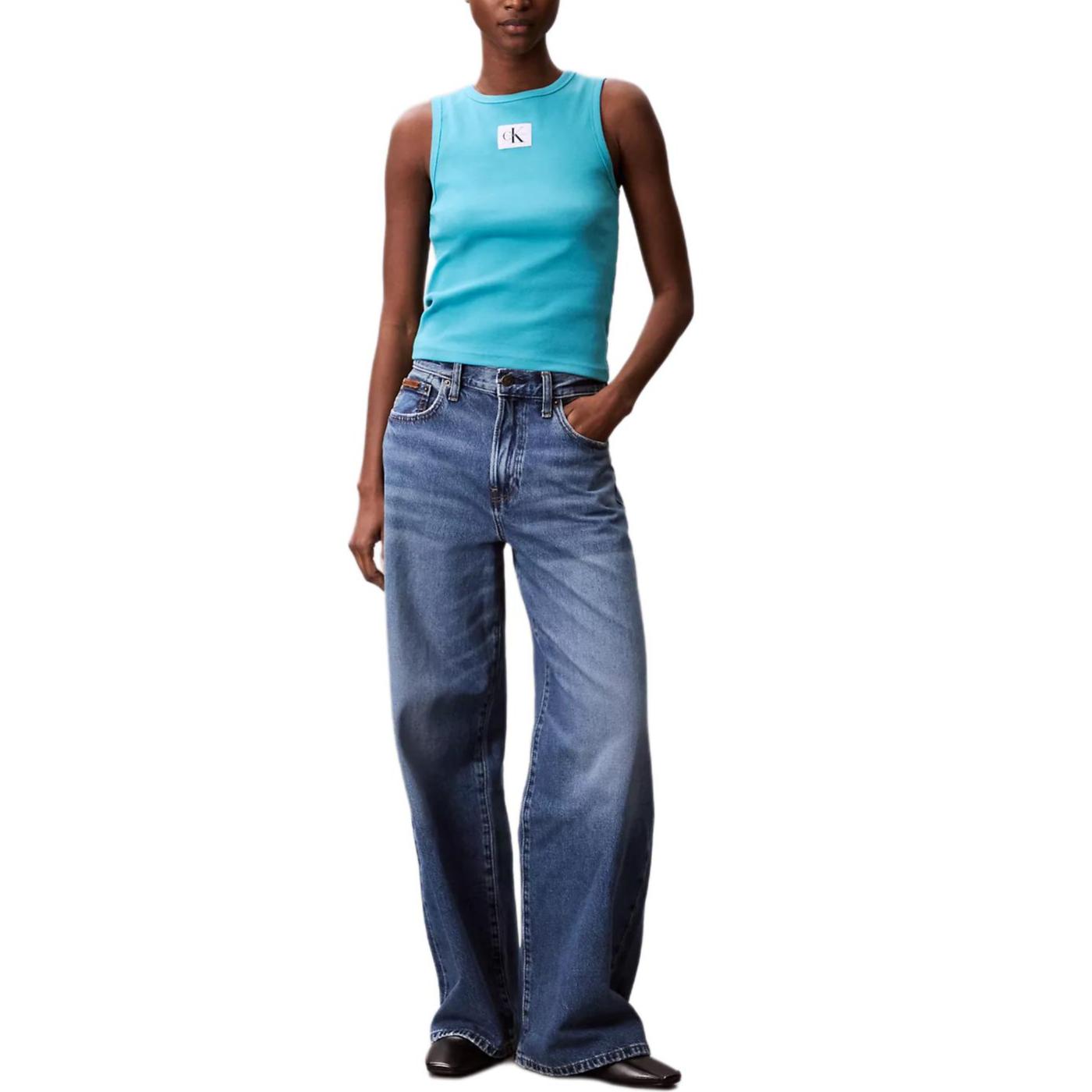 

Calvin Klein Soft Round Neck Comfortable Simple Letter Tank Top Women tops 47C201G-XEG L