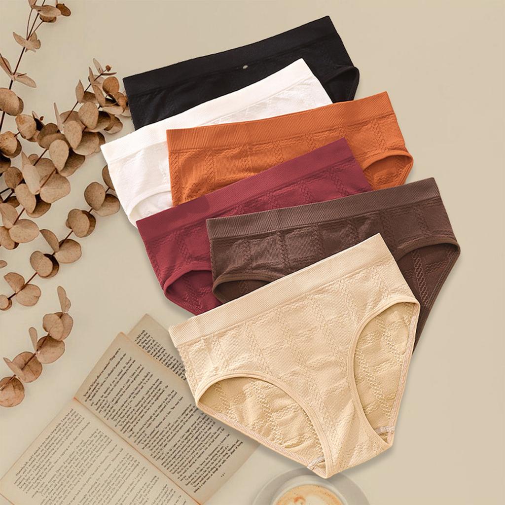 Women's Seamless Plus Size Women's Underwear Mid Waist Breathable Underwear