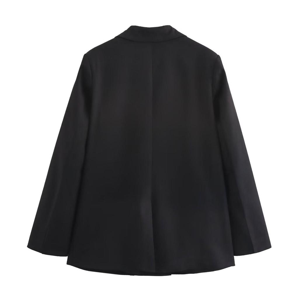2024 Winter Women's European & American Style Lace-up Loose Suit Jacket