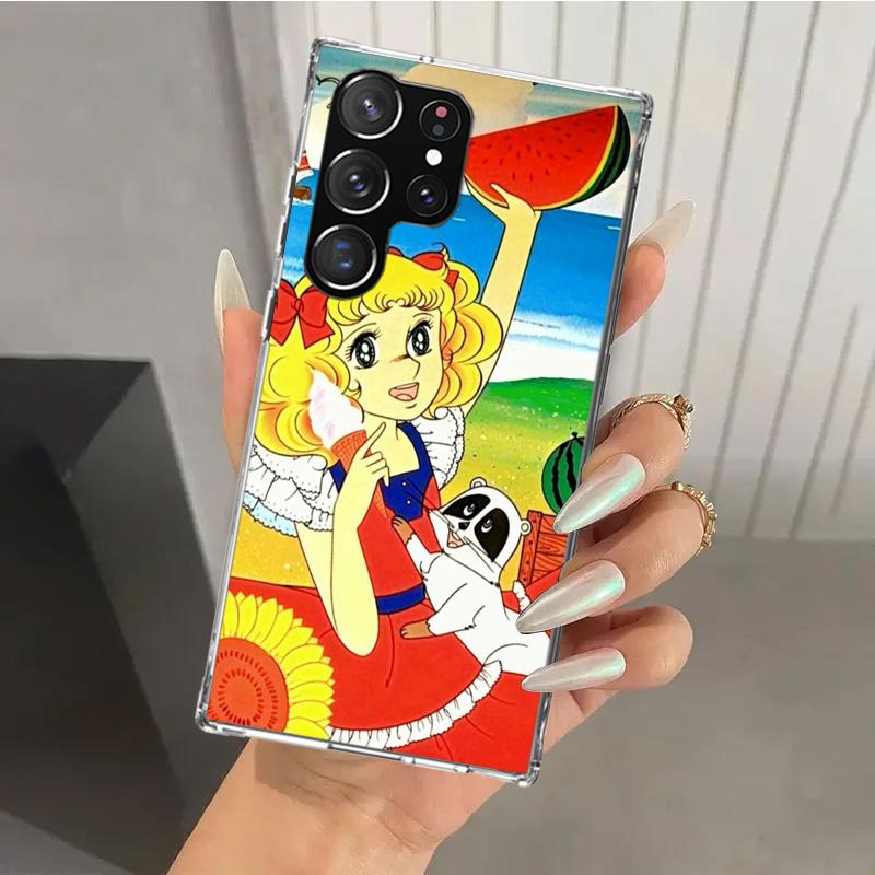 Anime Candy Phone Case for Samsung Galaxy S26 S24 S23 Ultra S25 Edge S22 S21 Plus S20 FE + Soft Print Shell Funda Galaxy S25 S24