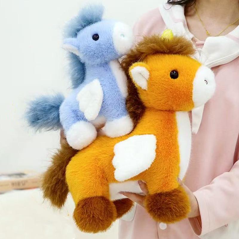 Niedliche Nicole Einhorn Puppe Plüschtier Pegasus Puppe Kreative Stoffpuppe Bettkissen Geschenk
