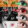 1 Pair Cat Eye Cosplay Contact Lenses for Halloween Eye Makeup Lens Anime Role Playing Accessories