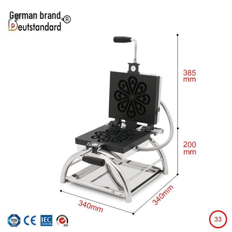 Electric Non-stick Waffle Maker with Christmas Tree, Pine Tree, and Water Drop Shapes