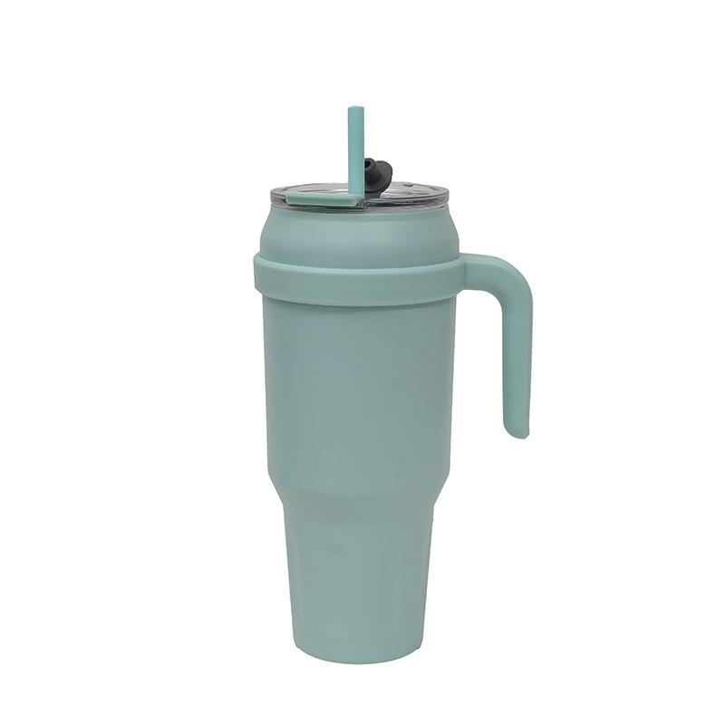 Vacuum 50Oz Big Mac Car Cup Men'S New Thermos Cup Double Layer With Straw With Handle Bingba Cup