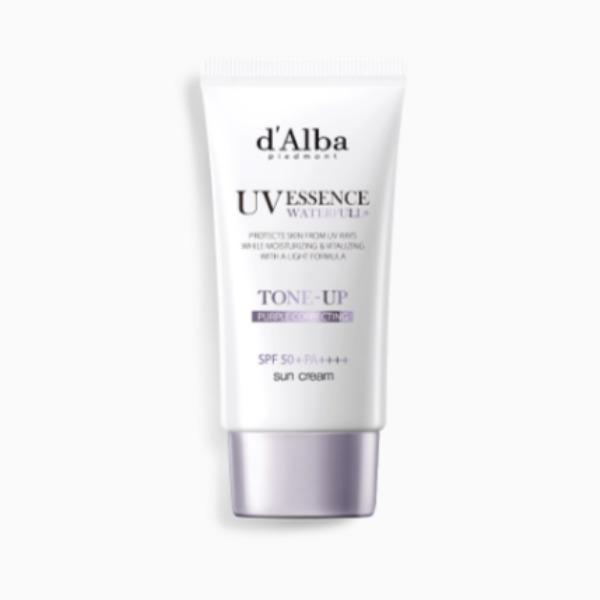d Alba Waterful Tone-Up Sun Cream (Purple) SPF Brightening & Color-Correcting Sunscreen 50ml