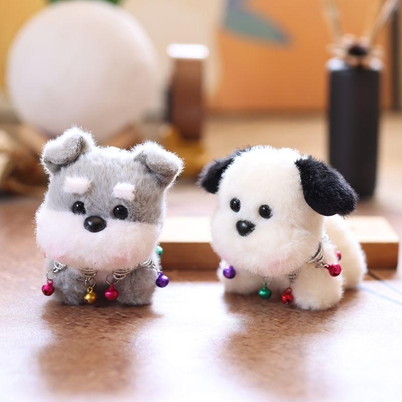 Cute Dog Plush Doll With Pp Cotton Filling For Bag Accessory And Collectible Gift