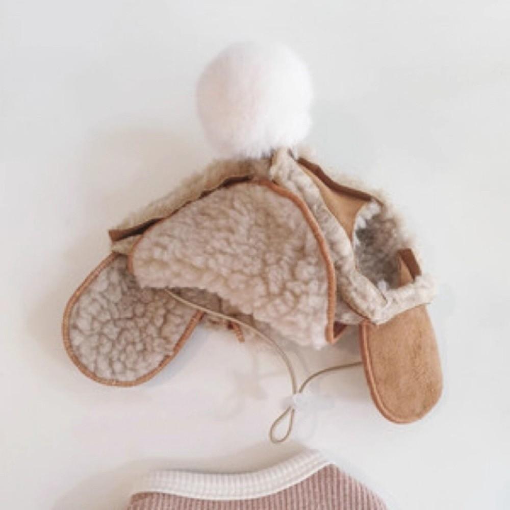 Fashion Warm Cat Flying Hat Windproof Lamb Fur Windproof Dog Cap with Ear Hole Pet Headwear Winter Season