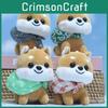 Lovable Shiba Inu Plush Backpack Doll Cozy Dog Keychain Pendant Soft Short Fur