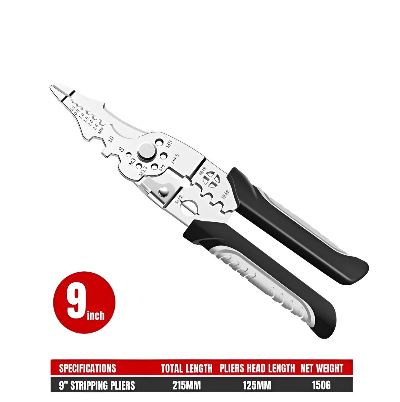 

Multifunctional New Electrical Wire Stripping Pliers Splice Skin Peeling Wire Bending Imported Type Wire Winding Scissors as the picture