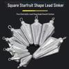 Large Square Starfruit Fishing Sinker: Anti-Drift, Anti-Snag for Sea Rods and Boat Fishing