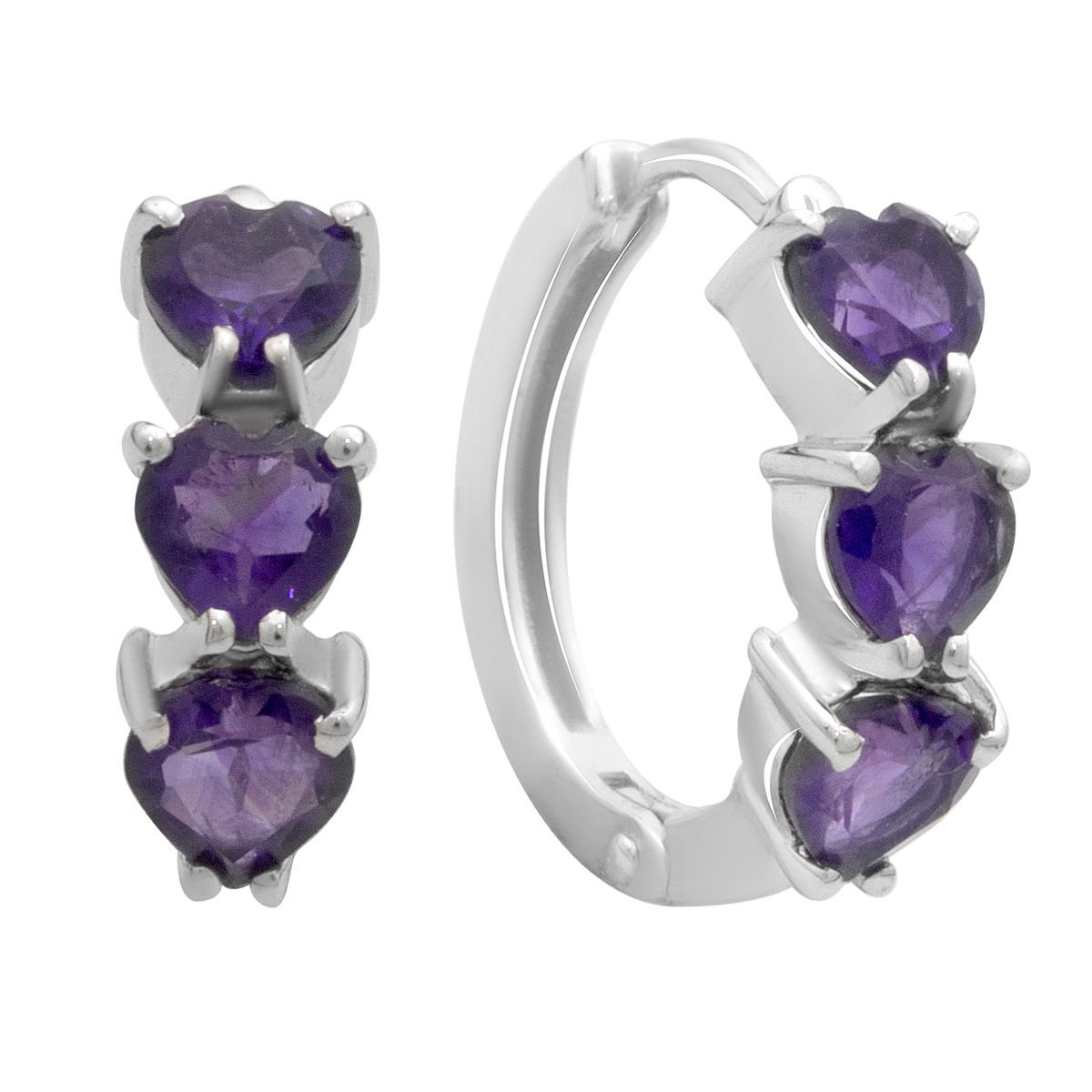 

Срібні сережки з натуральним аметистом 2.367ct (2179375) аметист