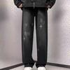 Amerikanische Retro-Blaue Jeans Herren Frühling und Herbst Gerade Locker Lässige Hosen Trendige High-Street-Hosen Neu