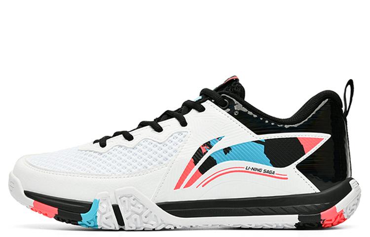 Li Ning Saga 2 Lite Амортизирующие Скользкие Устойчивые к истиранию Низкие Бадминтонные кроссовки Унисекс Белый AYTT003-2 38
