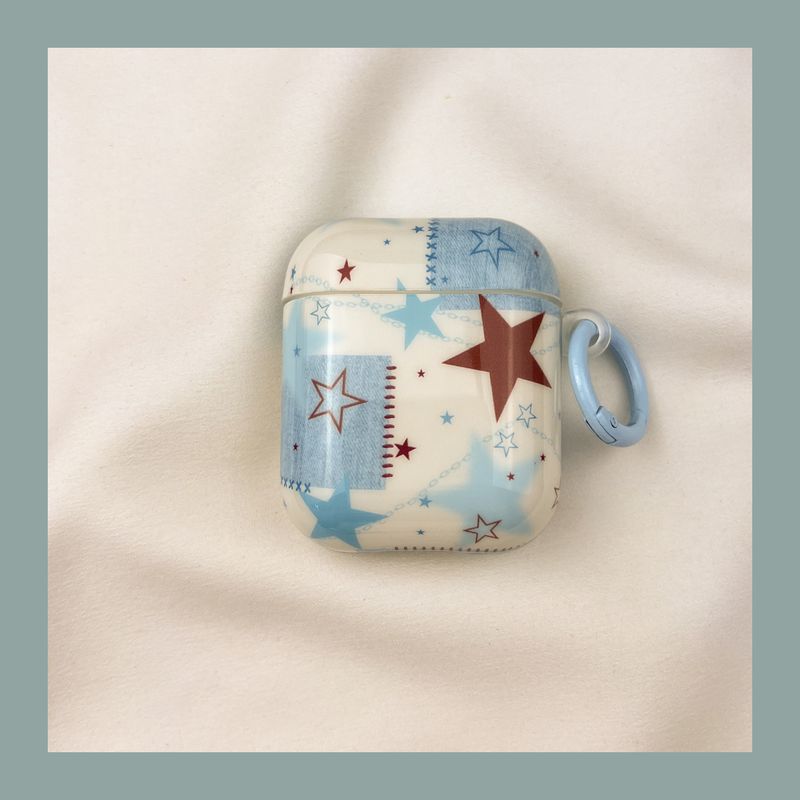 

Чехол для Airpod3 для Apple Pro Чехол для наушников Второе поколение Беспроводной Bluetooth Третье поколение Aipods2 Поколение Airpodpro Четвертое поколение 5 коробок AirPods Pro [Retro Patchwork stars] send Hook