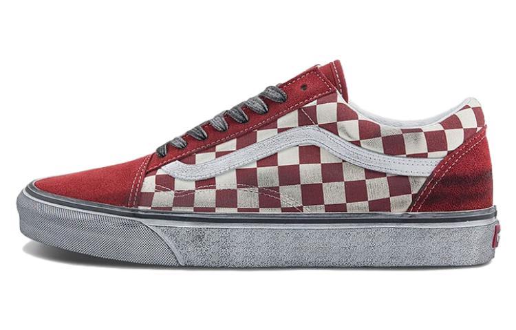 Vans Old Skool Stressed Check Red White VN0007NTY52 36