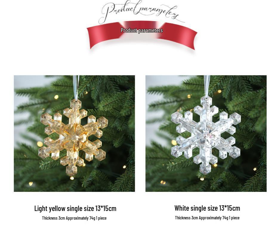 Colorful Acrylic Gem Snowflake Christmas Tree Ornament