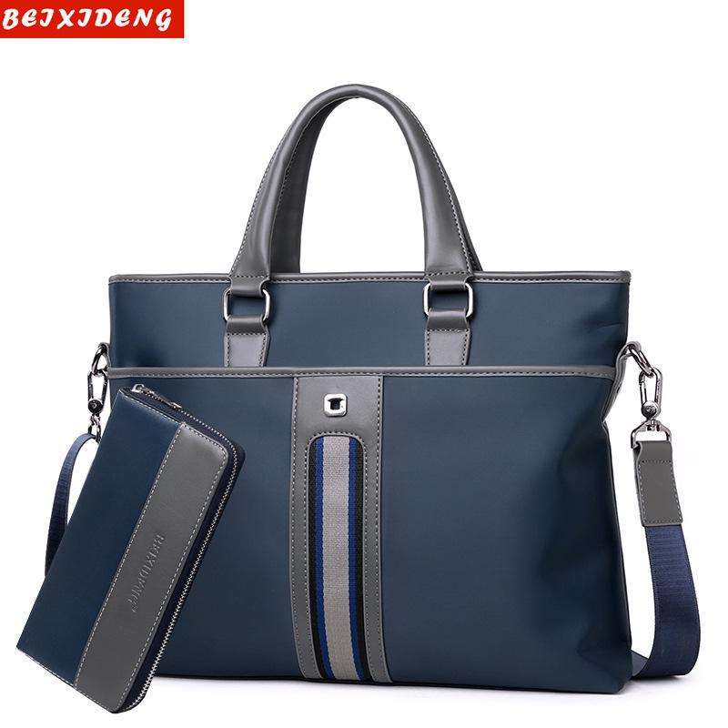 Men's Oxford Cloth Business Casual Crossbody Bag - Korean Style Canvas Briefcase and Shoulder Bag.