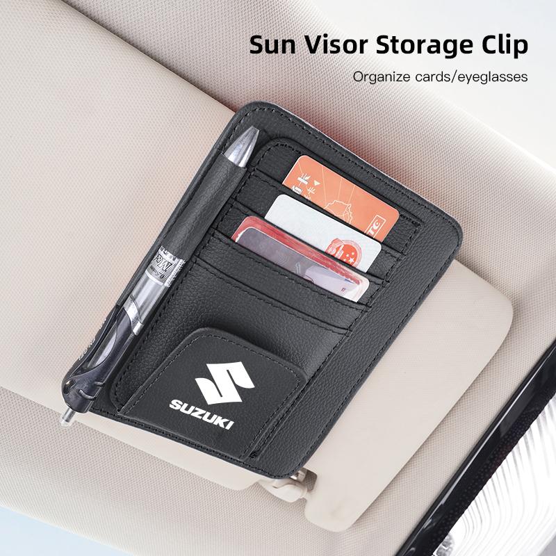 

Car Visor Organizer Multi-Pocket Bag Card Glasses Storage Holder For Suzuki Swift Vitara Baleno Jimny Samurai Ignis DZire Splash чёрный