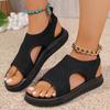 2025 Summer Fashion Women's Sandals Round Toe Thick Sole Solid Color Sports Shoes Mesh Breathable Open-toe Sandals for Women