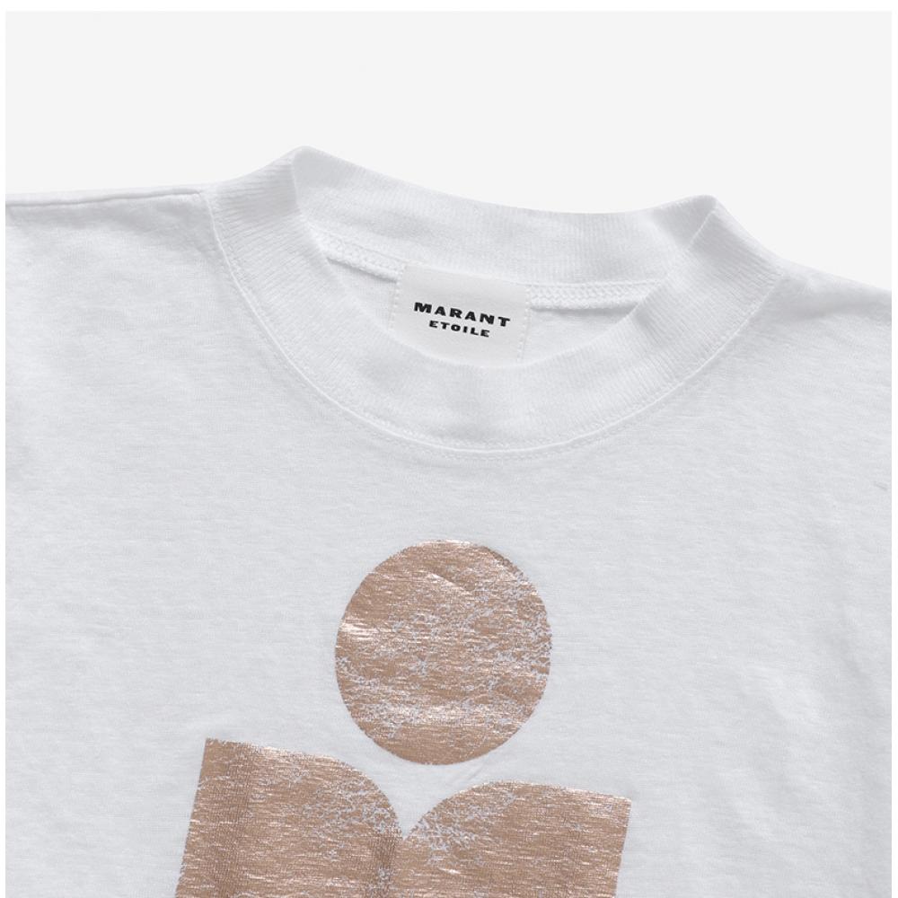 ISabelle Marant TS0005fa A1n10e Whrg Klowia Clovia Linen Women S Long Sleeve Tee