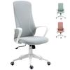 Swivel Office Chair Adjustable Height with Armrests Tilt Function High Backrest 62x56x110-119.5cm Grey