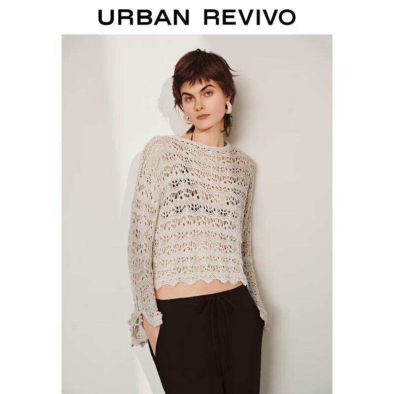 

UR Women s 2025 Spring Hollow Texture Knit Sweater M