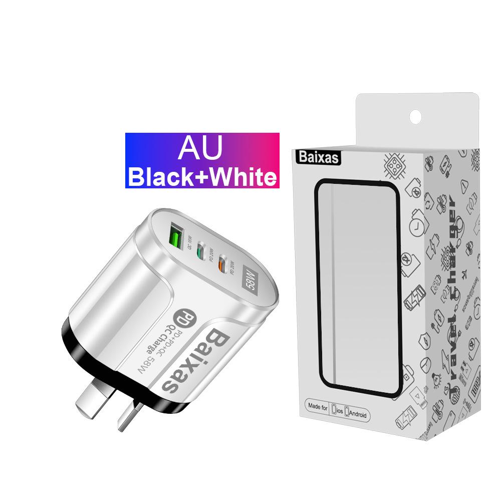 58W Dual Fast Charger with 2PD+QC3.0 - EU, US, UK, AU Plug