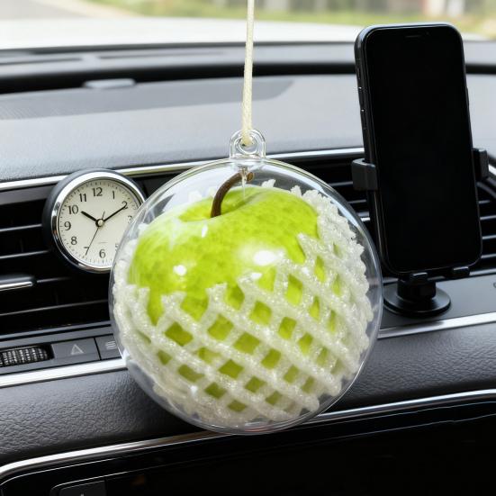 Christmas Fruit Pendant Red Fruit Car Rear View Mirror Charm Fruit Shaped Hanging Ornaments for Xmas Tree Auto Accessory