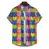 Funny Men's Shirts For Men 3d Cute Cat Print Tops Casual Men's Clothing Summer  Short Sleeved Tops Tee Loose Oversized Shirt