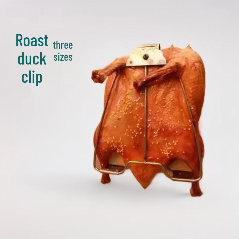 Stainless Steel Heavy-Duty Roast Duck Clip with Screws