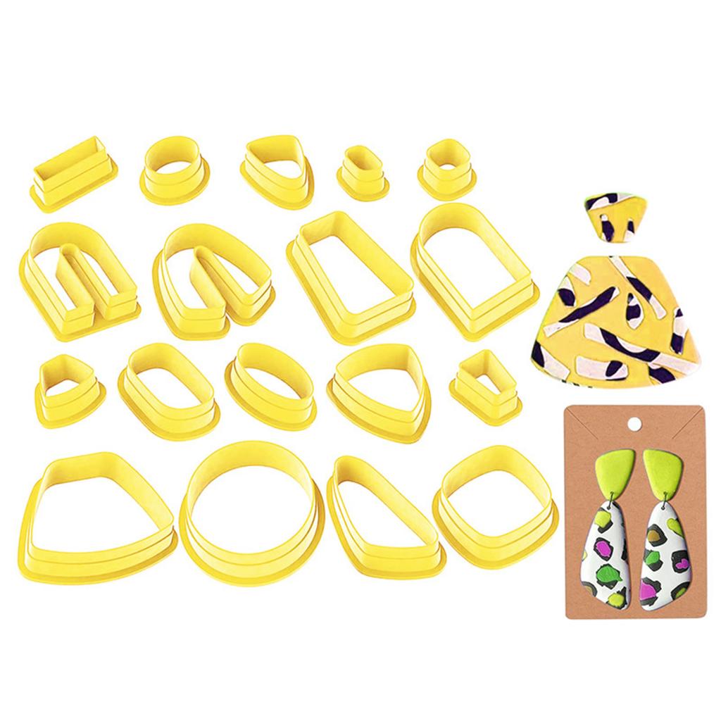 18x Frame Clay Cutters Clay Jewelry Cutters Practical Clay Earring Cutters DIY Earrings Accessories for Jewelry Making