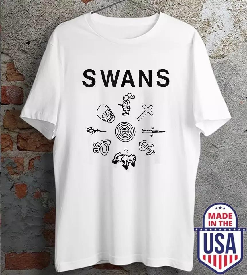 

Collection Swans Band White Short Sleeve T Shirt Full Size S-5XL SO331 Unisex T-Shirt S