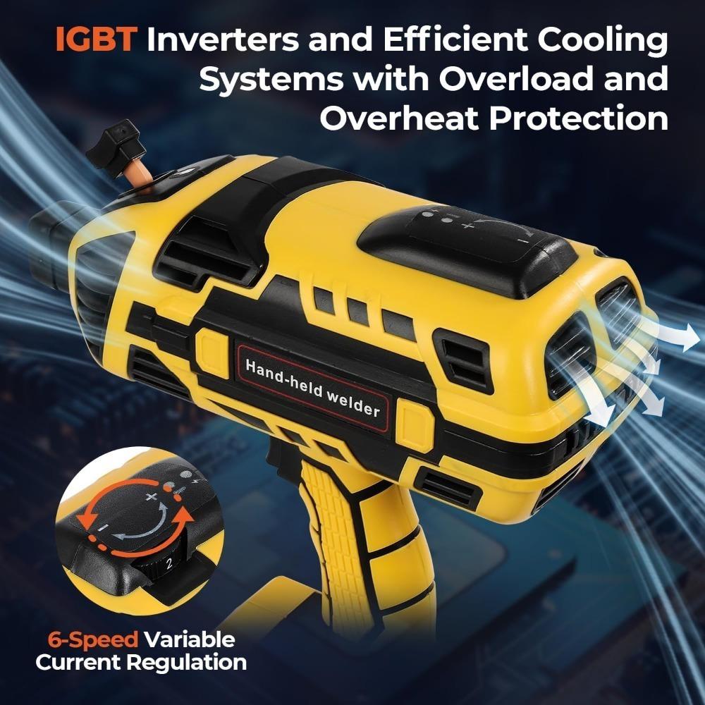 Handgehaltene Schweißmaschine 110V Tragbare Schweißmaschine mit IGBT-Inverter 6 Variable Stromregelung 20-120 Ampere Ausgang
